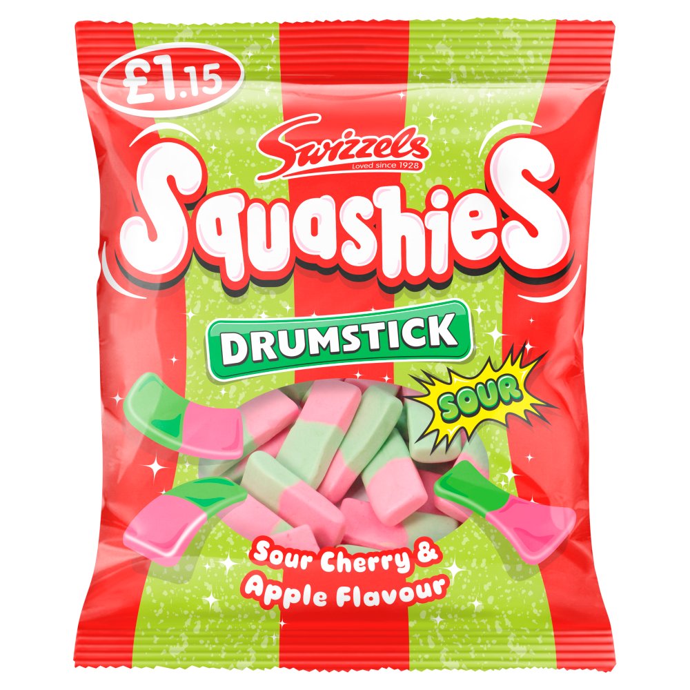 Swizzels Squashies Drumstick Sour Cherry & Apple 12 x 120g PM£1.15