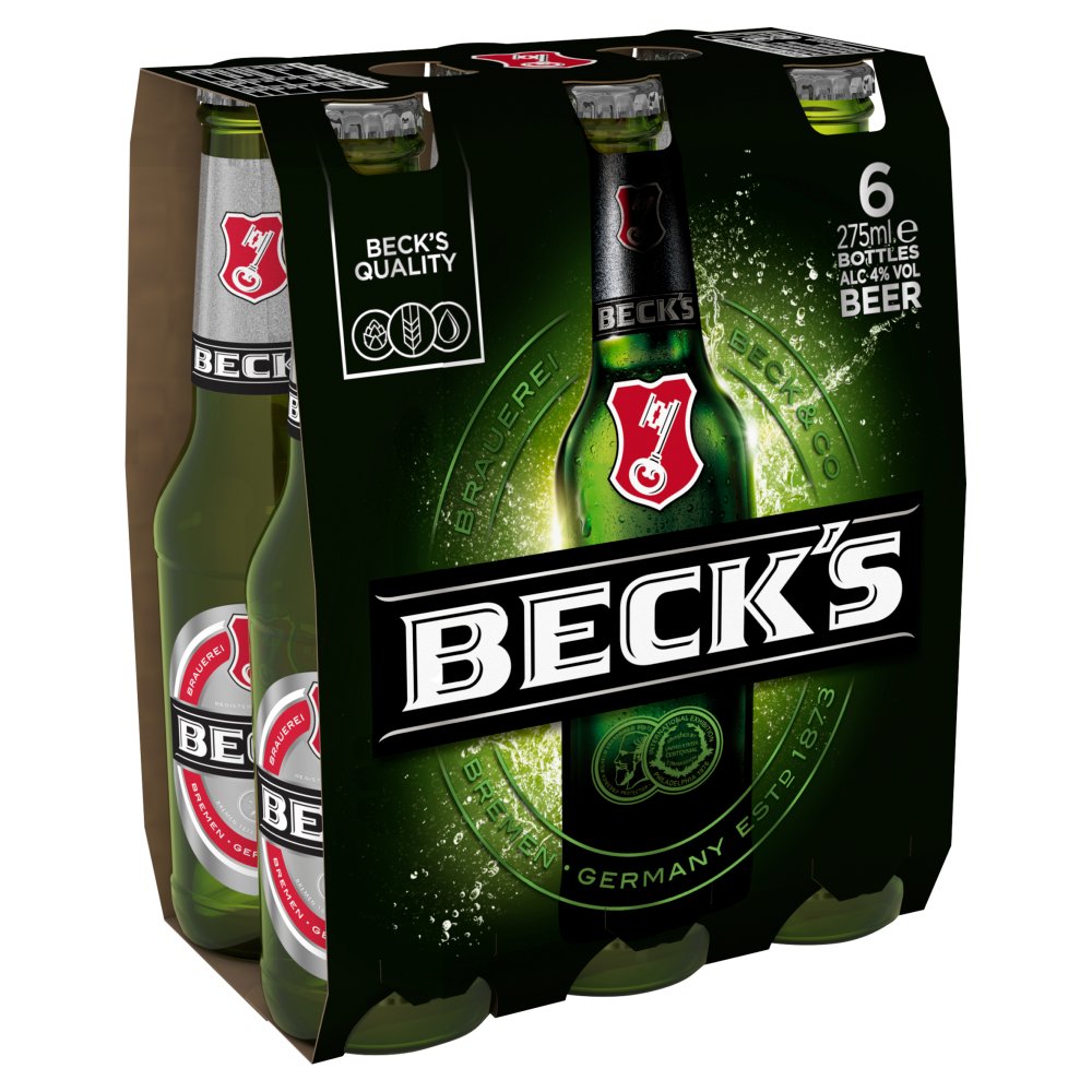 Beck’s Pilsner Lager Beer Bottles 275ml