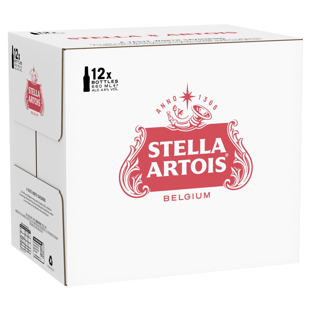 Stella Artois Lager 12×660ml Bottles