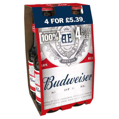Budweiser Lager Beer Bottles 300ml