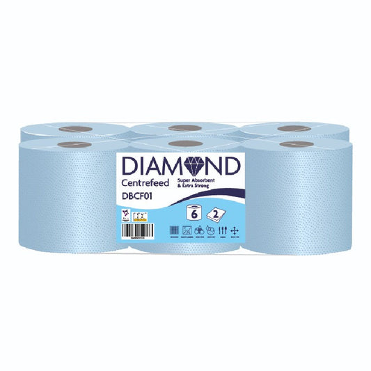 Diamond Blue Centrefeed Roll 6pk