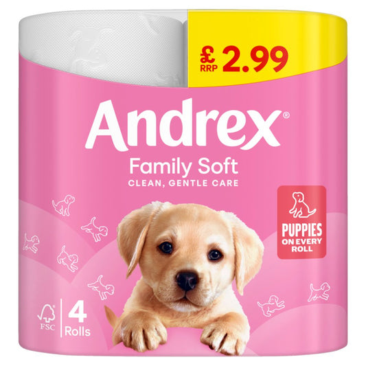 Andrex Family Soft 6 x 4 Rolls PM£2.99