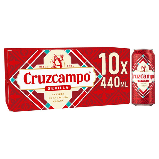 Cruzcampo Sevilla Lager Beer 440ml – Spanish Style Lager Can