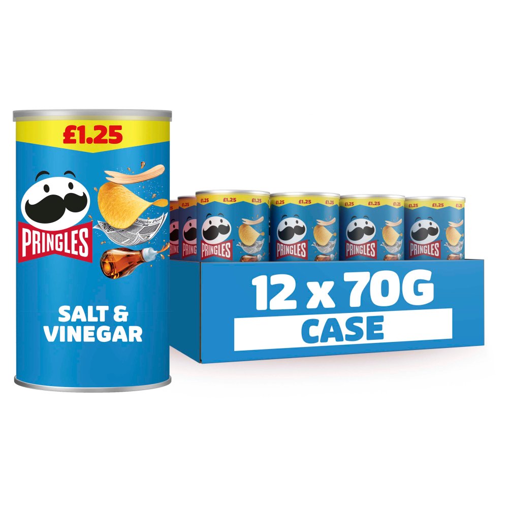 Pringles Salt & Vinegar 70g 12pk PM£1.25