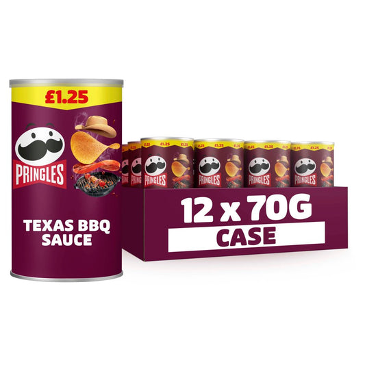 Pringles BBQ 70g 12pk PM£1.25