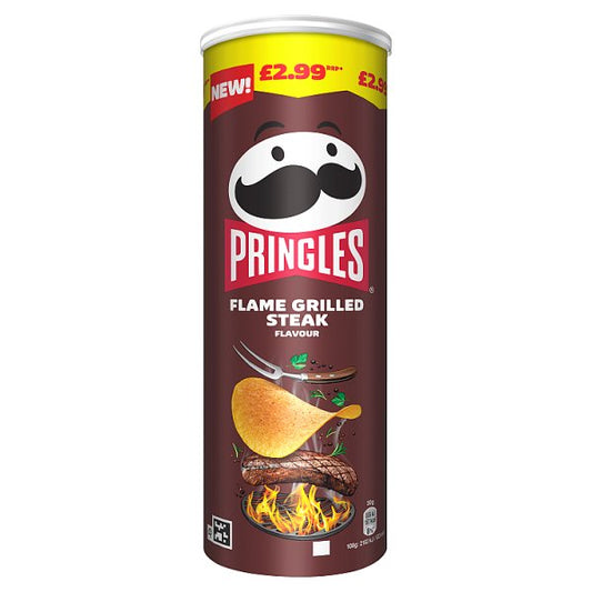 Pringles Flame Grilled Steak Sharing Crisps 165g