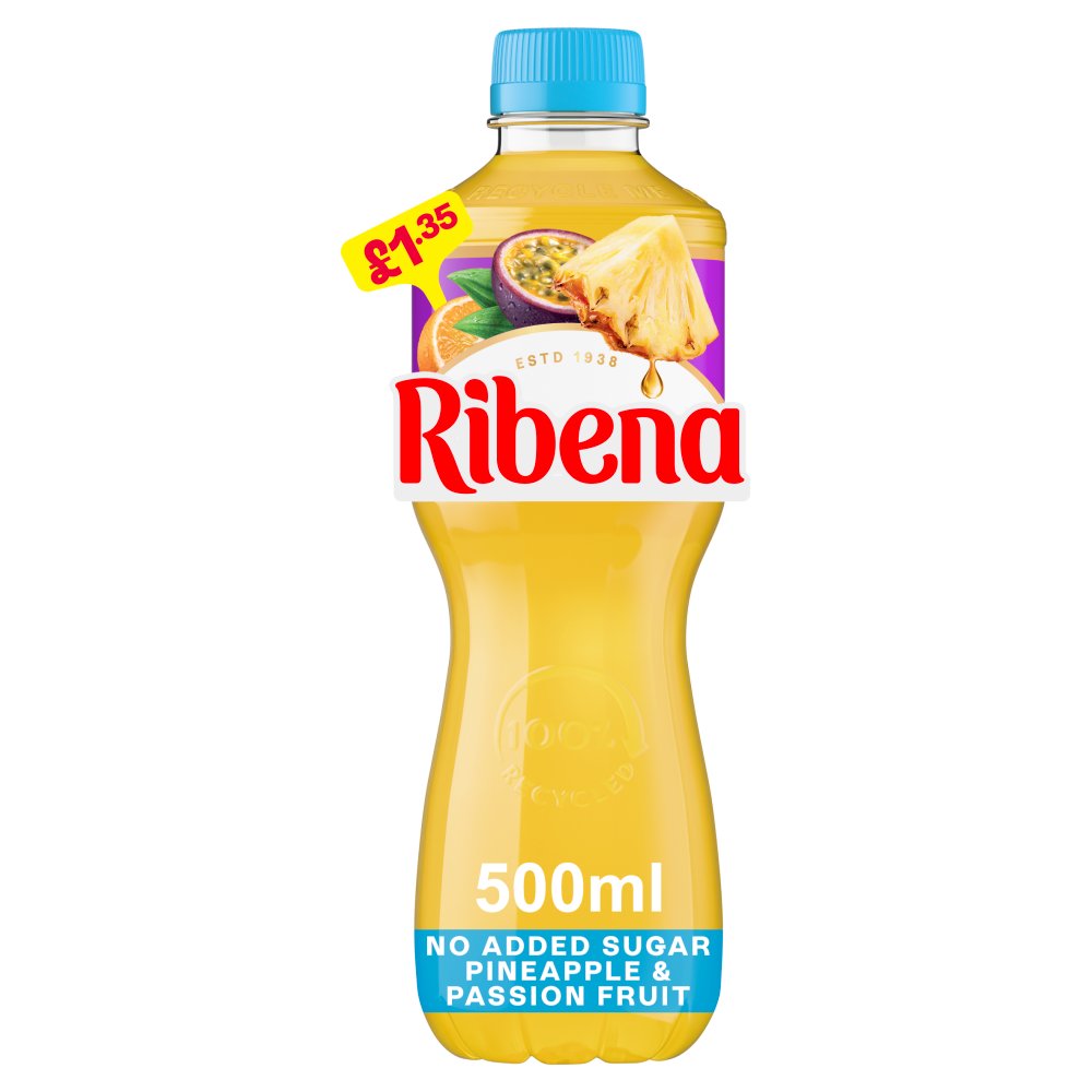 Ribena Pineapple & Passion Fruit Juice Drink 500ml