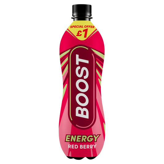 Boost Red Berry Energy Drink 500ml | Fruity Energy Boost