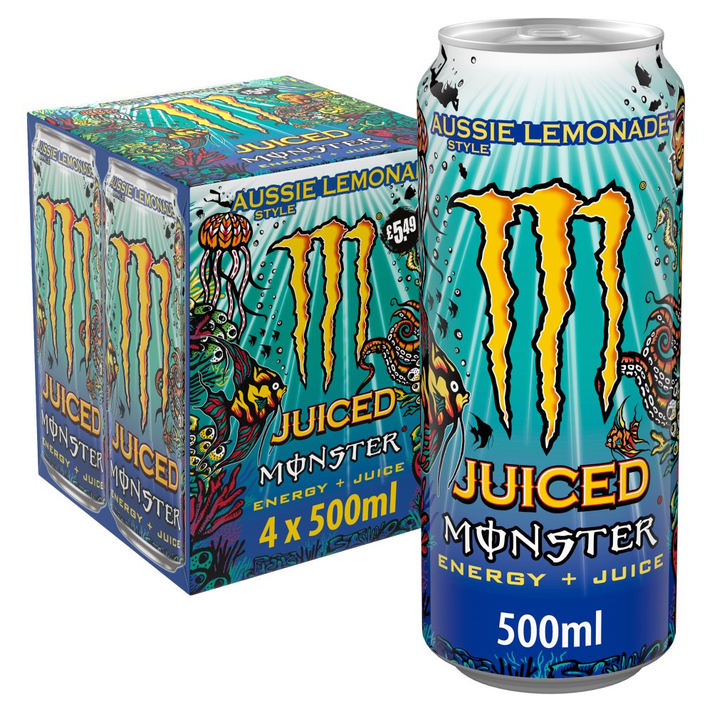 Monster Energy Aussie Lemonade 500ml Can - Pack of 24