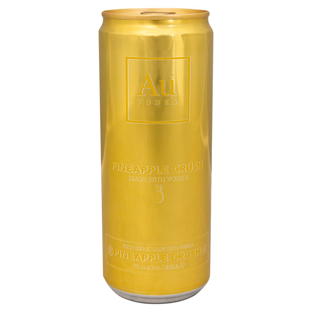 AU Vodka Pineapple Crush Pre-Mixed Drink 330ml – Tropical Cocktail Can