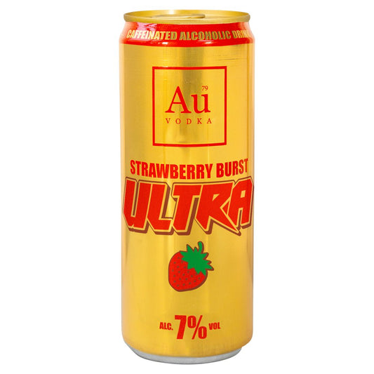 Au Vodka Strawberry Burst Ultra Cans 500ml