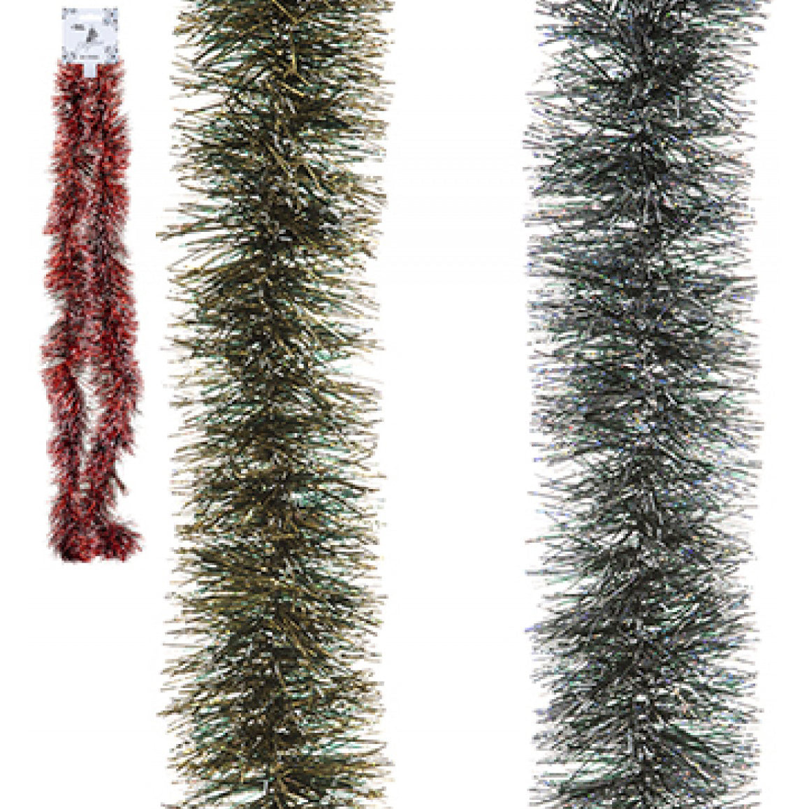 Coloured Snow Tipped Tinsel 2m 6 Ply (Assorted)