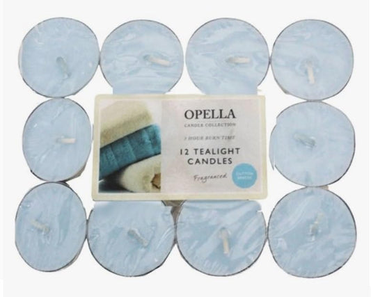 Opella Cotton Breeze Scented Tealight Candles 12pk