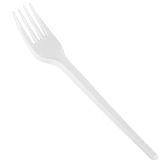 Reusable Plastic Forks White 80pk