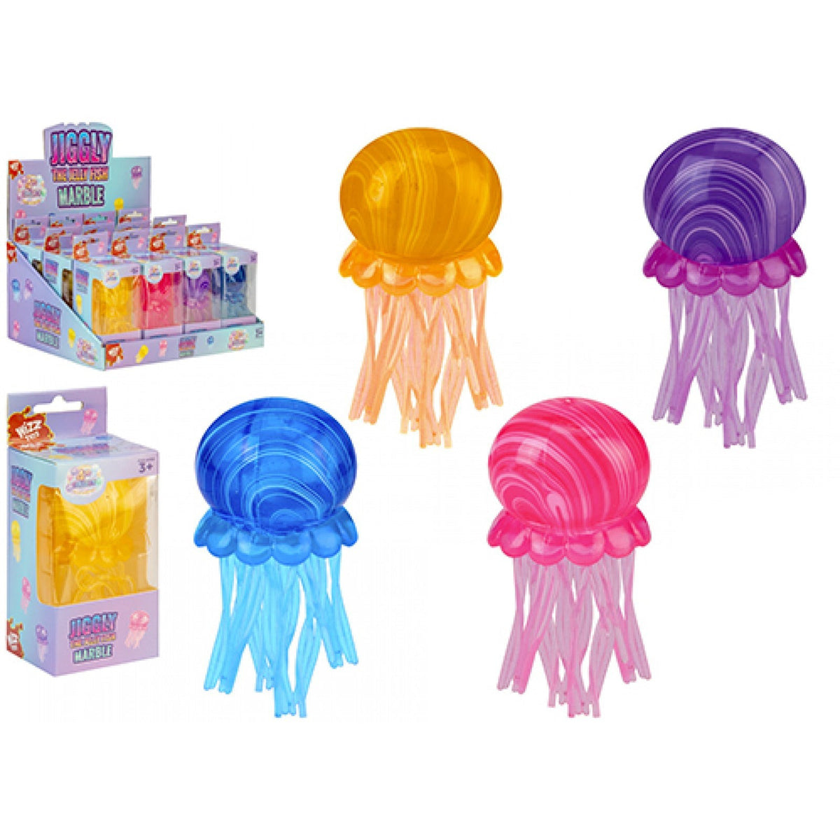 Marble Jellyfish Maltose Squishy 10 x 6cm (Assorted)