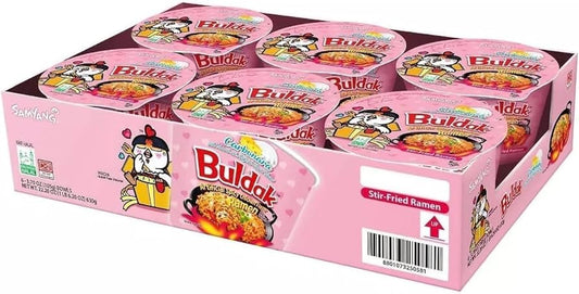 Buldak Carbonara Noodle Bowl 105g – Spicy Korean Instant Noodles