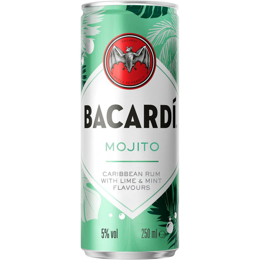 Bacardi Mojito Pre Mixed Can 250ml – Ready to Drink Cocktail