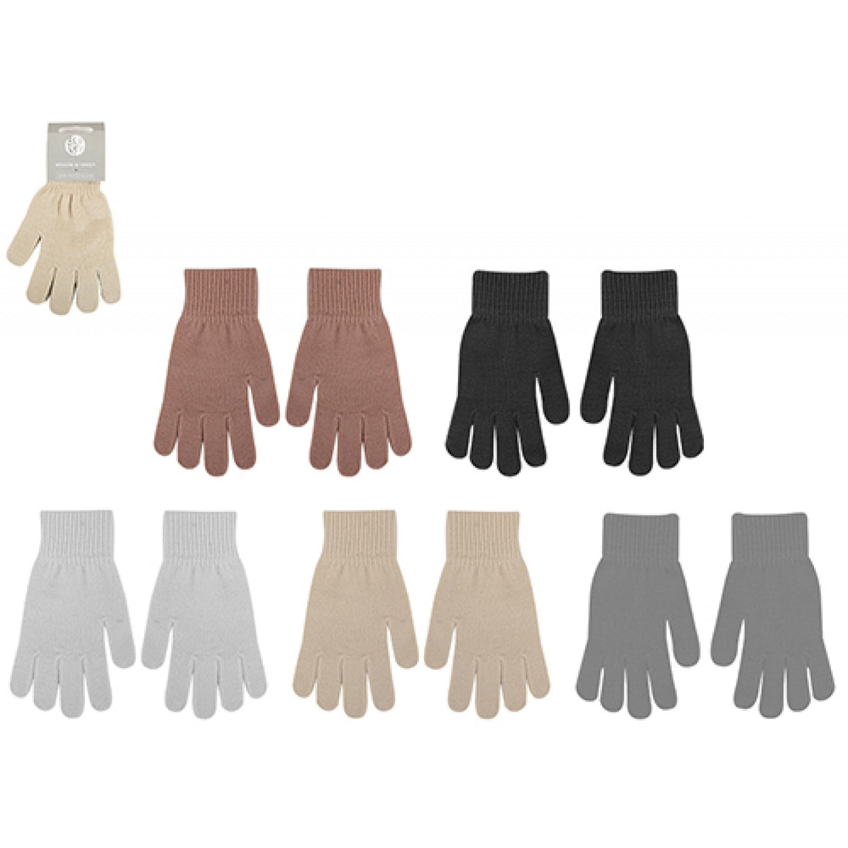 Ladies Plain Knitted Gloves