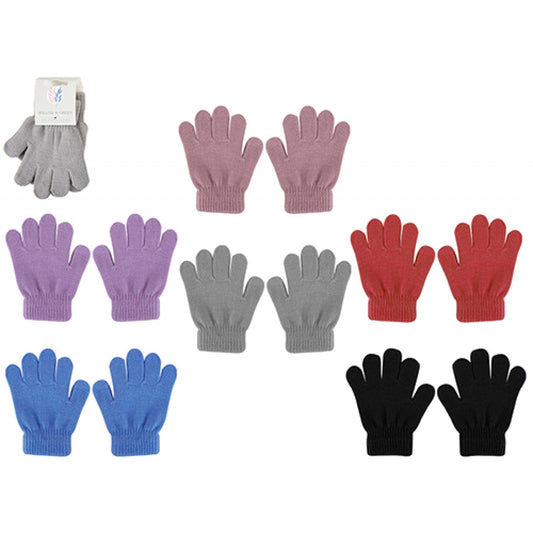 Kids Plain Knitted Gloves (Assorted Colours)