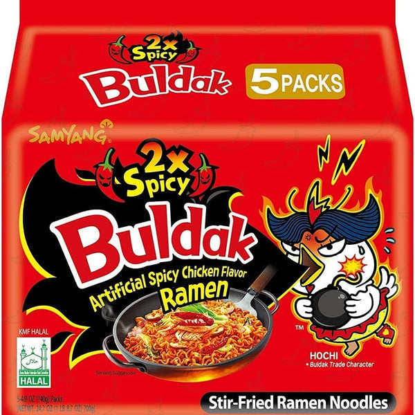 Buldak Noodles 2X Spicy Hot Chicken 130g x 5pks