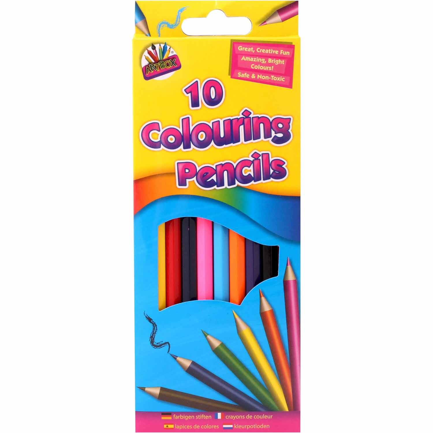 10 Full Size Colouring Pencils by Artbox