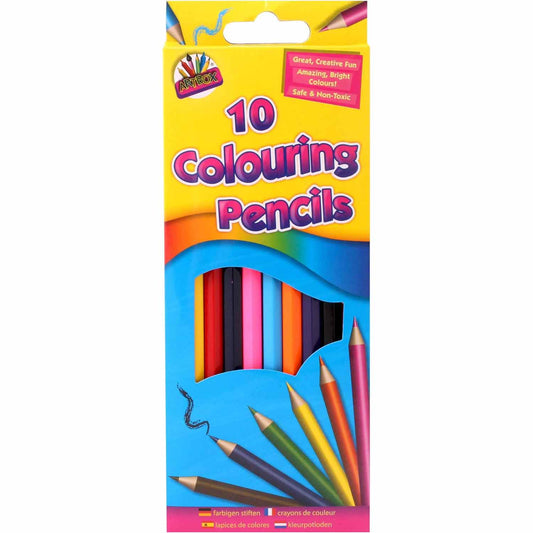 10 Full Size Colouring Pencils by Artbox