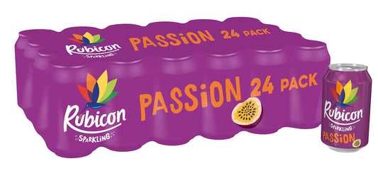 Rubicon Sparkling Passion Fruit Juice Soft Drink 330ml