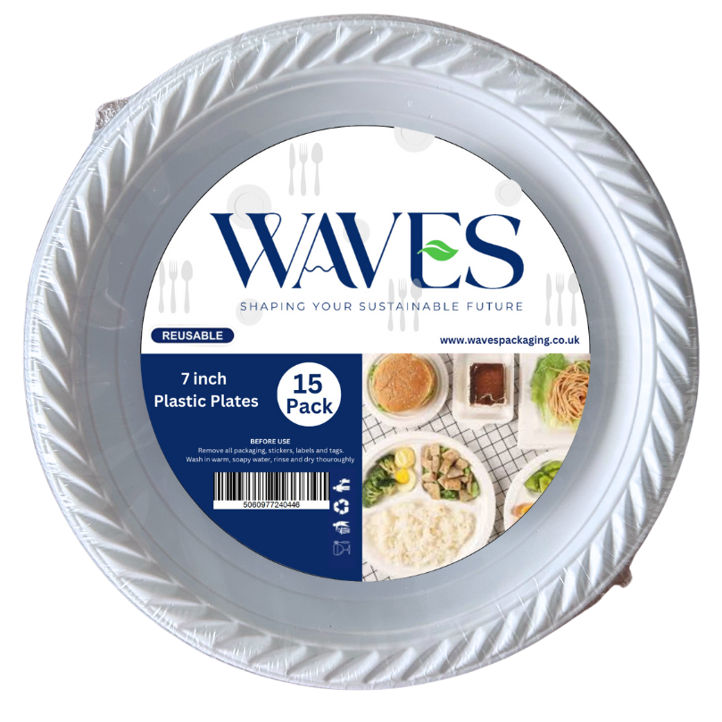 7” Bagasse Plates 15 Pack