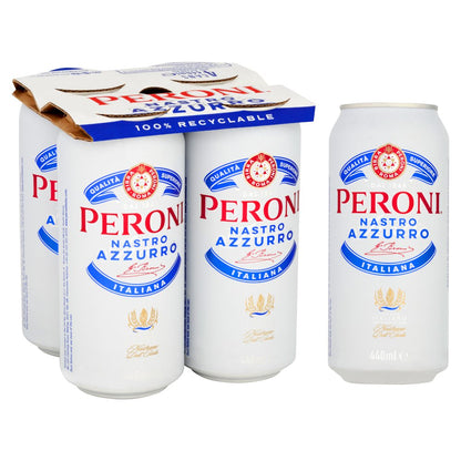 Peroni Nastro Azzurro Italian Beer 440ml Cans