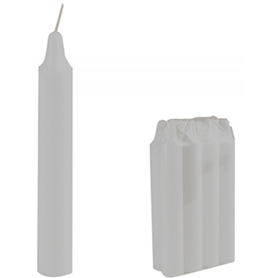 White Household Candles 5 Inch 8 Pack