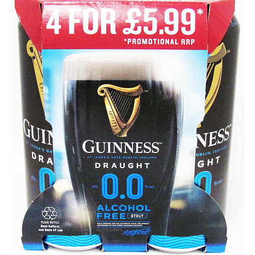 Guinness 0.0% Alcohol Free Draught Stout 440ml