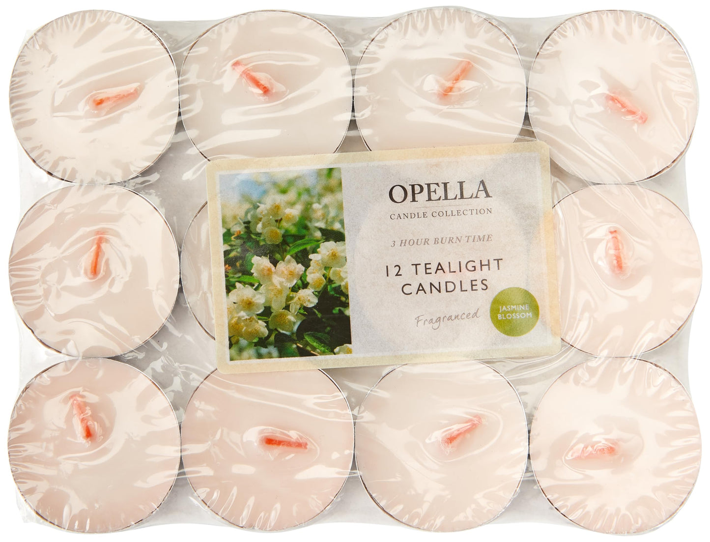 Opella Jasmine Blossom Scented Tealight Candles 12pk