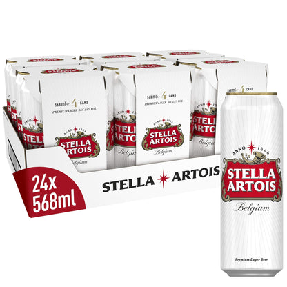 Stella Artois Premium Lager Pint Cans 568ml