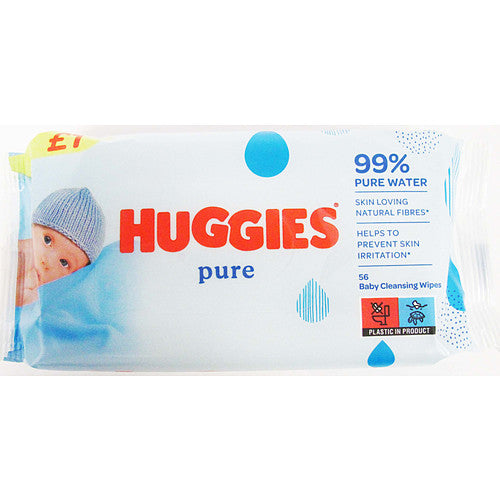 Huggies Pure Plastic Free Baby Wipes 48pk