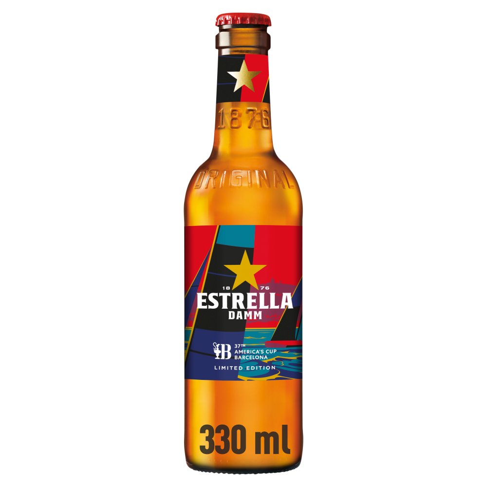 Estrella Damm Premium Lager Beer Bottle 330ml