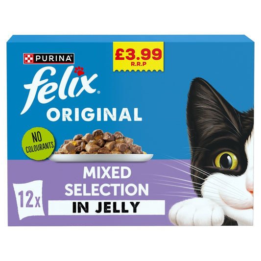 Felix Original Mixed Selection in Jelly Wet Cat Food 4 x 12 x 85g PM£3.99