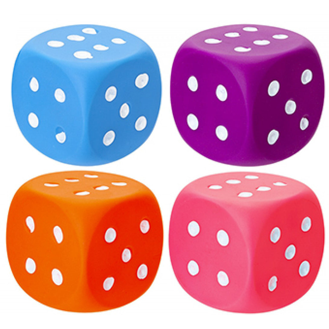 Pet-Pro Squeaky Dice Dog Toy 6.5cm (Assorted)