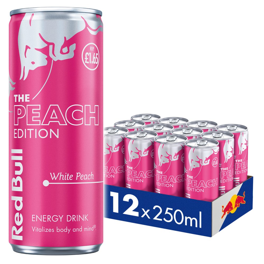 Red Bull Energy Drink Sugar Free White Peach Edition 250ml