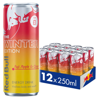 Red Bull Energy Drink Sugar Free Winter Edition Fuji Apple & Ginger 250ml