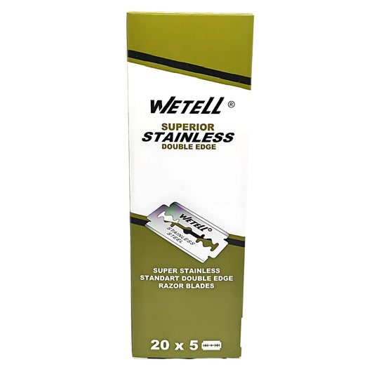 Wetell Stainless Steel Double Edge Razor Blades 20 x 5pk