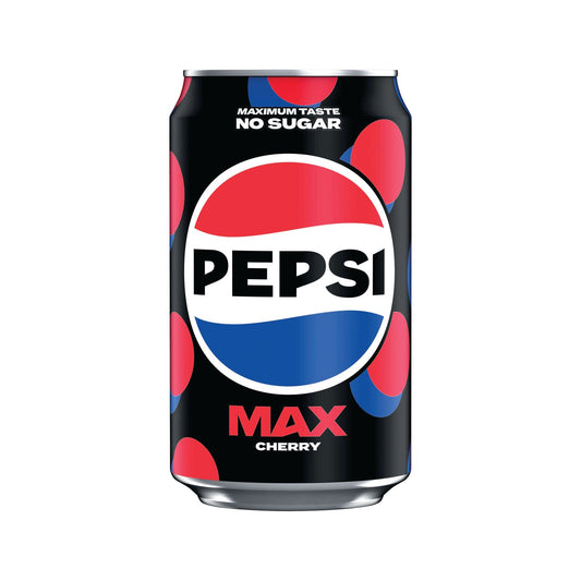 Pepsi Max Cherry No Sugar Cola Cans 330ml