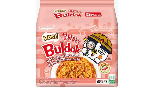 Buldak Noodles Rose 130g x 5pks x 8 Bundles