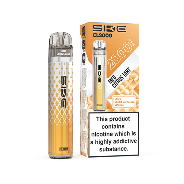 SKE CL2000 Prefilled Pod Vape Kit - Med Citrus Tart