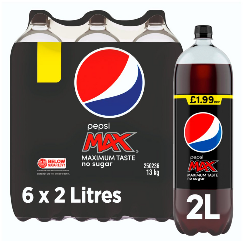 Pepsi Max No Sugar Cola Bottle 2L