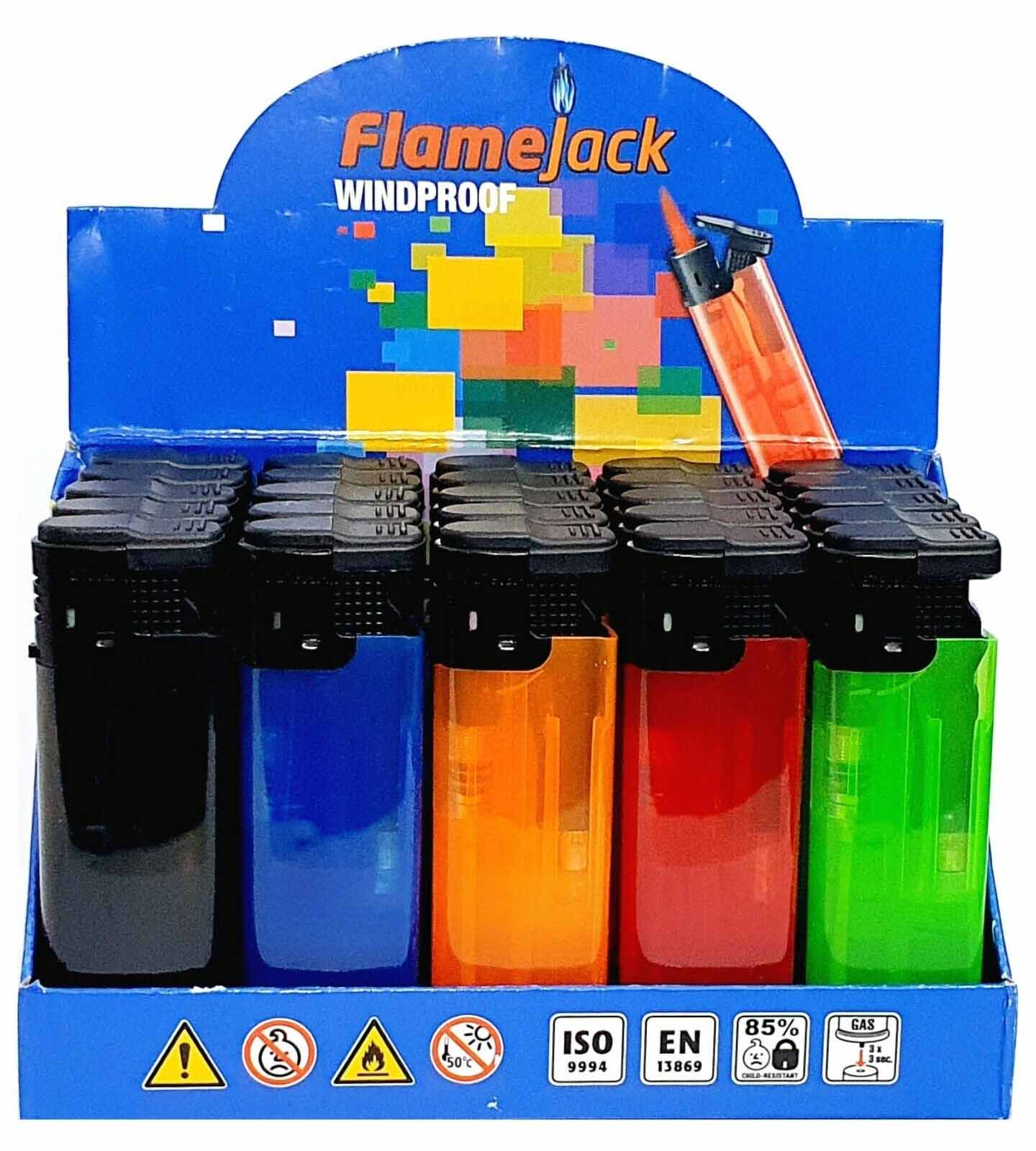 FlameJack Lighter Turbo Jet Flame Big Translucent