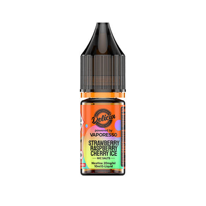 Strawberry Raspberry Cherry Ice Nic Salt by Deliciu 20mg - Nic Salts UK