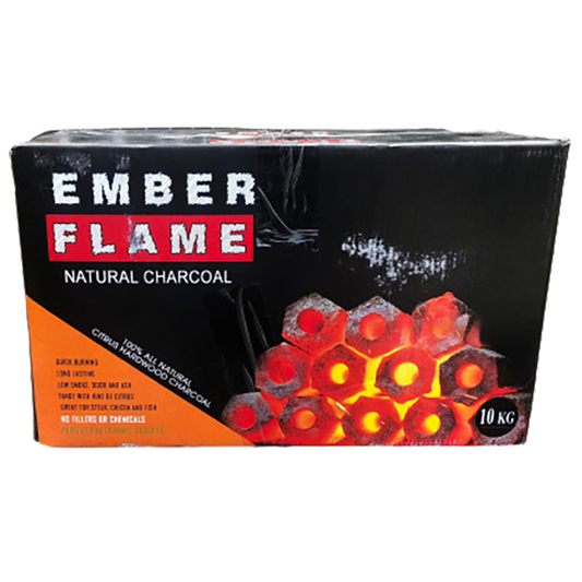 Ember Flame Cylindrical Natural Charcoal 10kg
