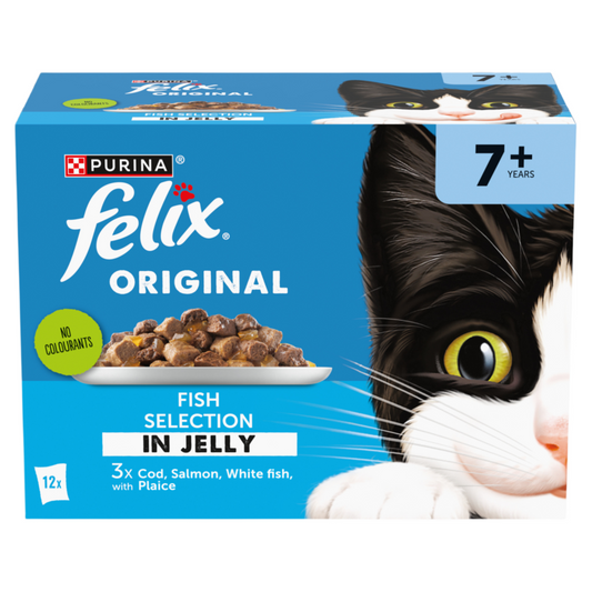 Felix Original Fish Selection in Jelly Wet Cat Food 12 x 85g