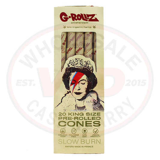 G-ROLLZ Pre Rolled Cones 20 Pack - Bio Organic Hemp (Lizzie Stardust)