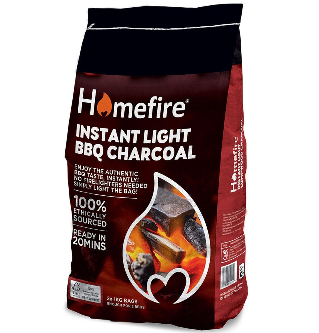 Homefire Instant Light Charcoal 2×1 kg